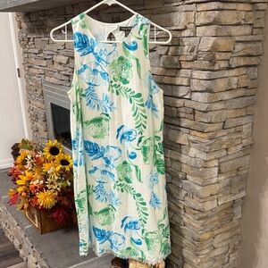 Tommy Bahama Blue and Green Floral Dress